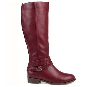 JOURNEE Ivie Boots Knee High Riding Boot Style Wine Color Size 9 Wide Calf VGUC